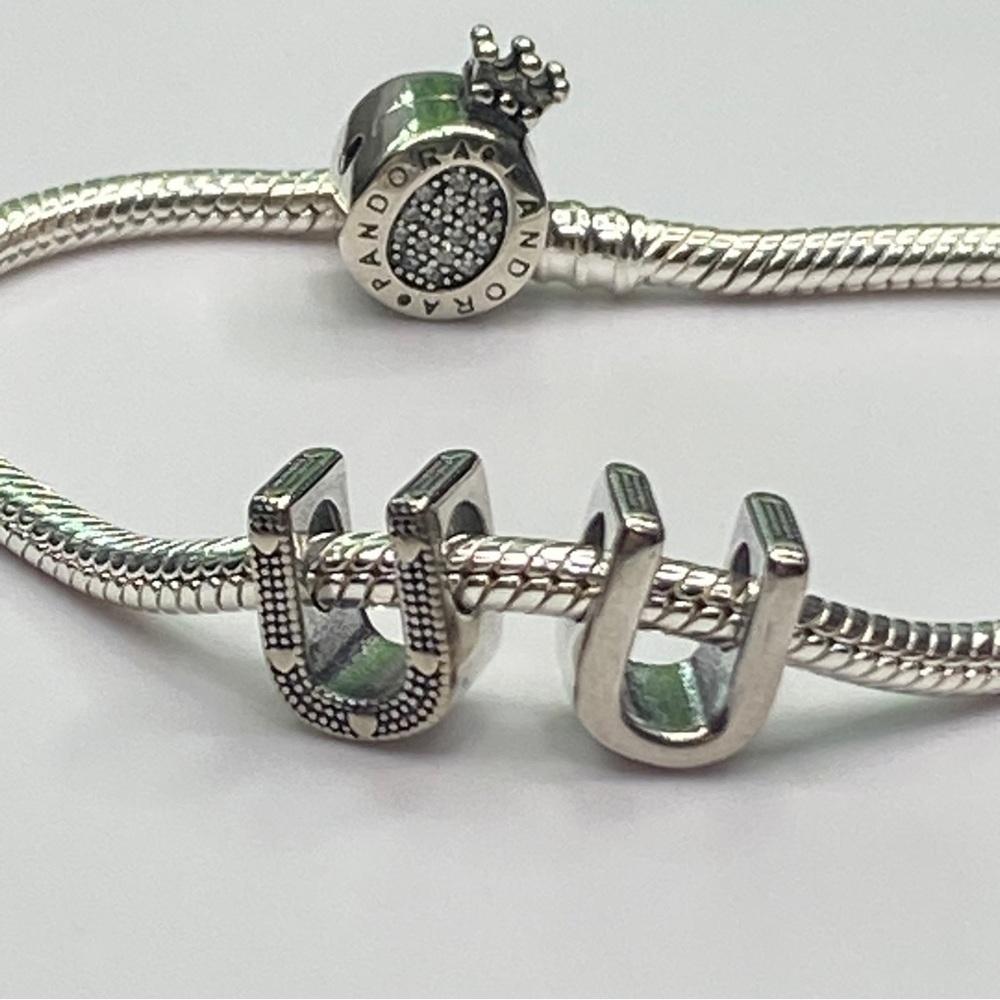 Sterling Silver Letter U Charm